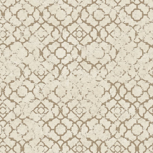 Galerie Wallcoverings Emporium Aged Quatrefoil Galerie Wallcoverings  Gold   - DWP0246-05
