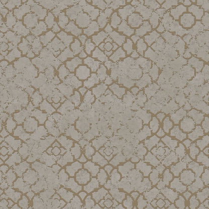 Galerie Wallcoverings Emporium Aged Quatrefoil Galerie Wallcoverings  Gold   - DWP0246-06