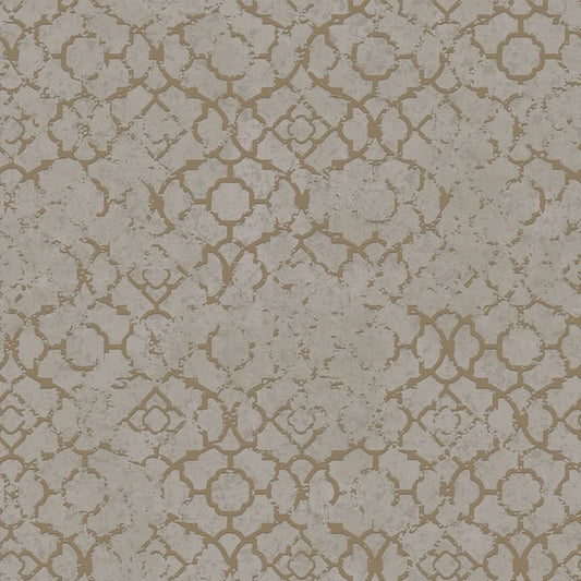 Galerie Wallcoverings Emporium Aged Quatrefoil Galerie Wallcoverings  Gold   - DWP0246-06