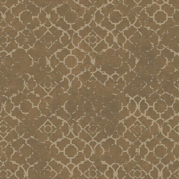 Galerie Wallcoverings Emporium Aged Quatrefoil Galerie Wallcoverings  Gold   - DWP0246-07