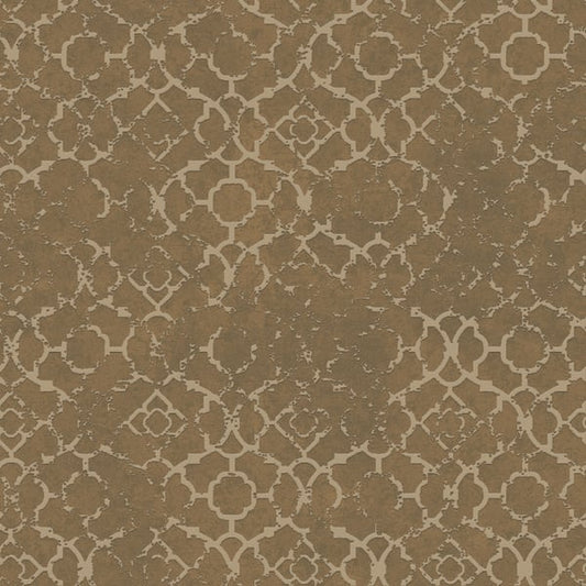 Galerie Wallcoverings Emporium Aged Quatrefoil Galerie Wallcoverings  Gold   - DWP0246-07