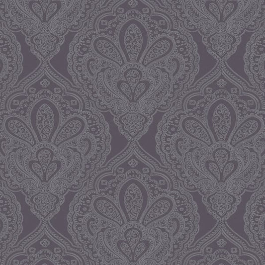 Galerie Wallcoverings Emporium Mehndi Damask Galerie Wallcoverings  Purple, Lilac   - DWP0247-01