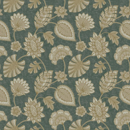Galerie Wallcoverings Elegance Flower Fan Galerie Wallcoverings  Green   - DWP0351-01
