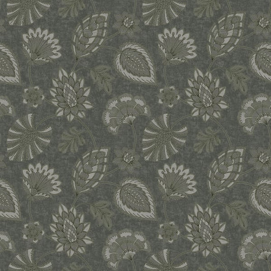 Galerie Wallcoverings Elegance Flower Fan Galerie Wallcoverings  Silver Grey   - DWP0351-02