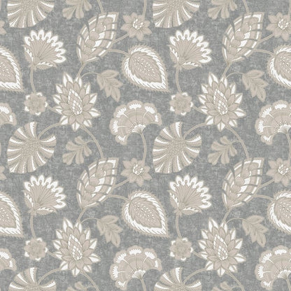 Galerie Wallcoverings Elegance Flower Fan Galerie Wallcoverings  Silver Grey   - DWP0351-04