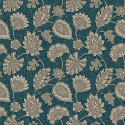 Galerie Wallcoverings Elegance Flower Fan Galerie Wallcoverings  Blue   - DWP0351-05