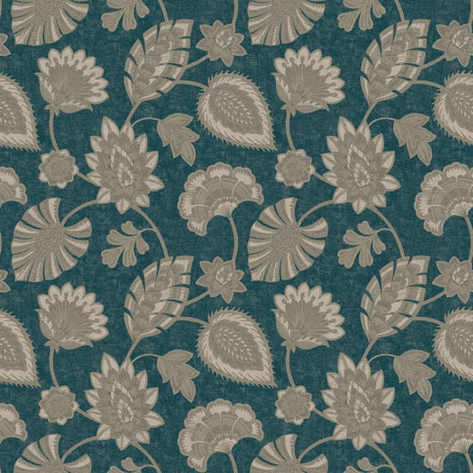 Galerie Wallcoverings Elegance Flower Fan Galerie Wallcoverings  Blue   - DWP0351-05