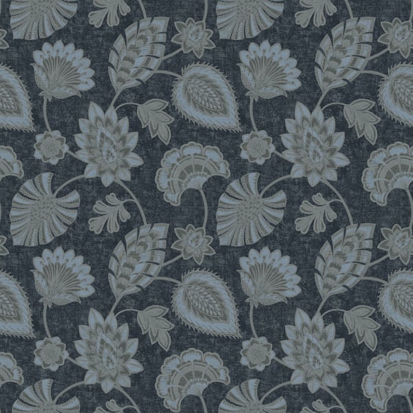 Galerie Wallcoverings Elegance Flower Fan Galerie Wallcoverings  Blue   - DWP0351-06