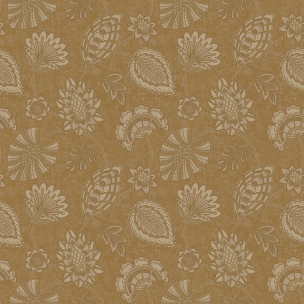 Galerie Wallcoverings Elegance Flower Fan Galerie Wallcoverings  Bronze, Brown   - DWP0351-07