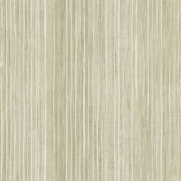 Beige wallpaper with vertical cream stripes and subtle texture, modern wallcovering for interiors.