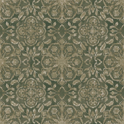 Galerie Wallcoverings Elegance Floral Stripe Galerie Wallcoverings  Green   - DWP0353-01