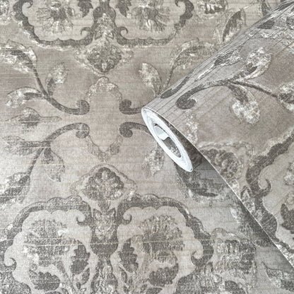 Galerie Wallcoverings Elegance Floral Stripe Galerie Wallcoverings  Green   - DWP0353-04