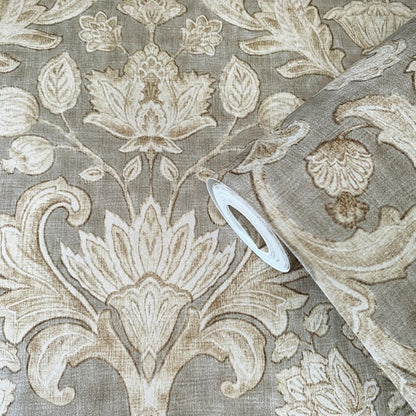 Galerie Wallcoverings Elegance Damask Galerie Wallcoverings  Bronze, Brown   - DWP0354-02