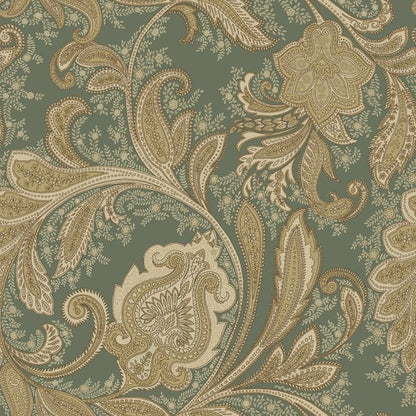 Galerie Wallcoverings Elegance Paisley Galerie Wallcoverings  Green   - DWP0355-01