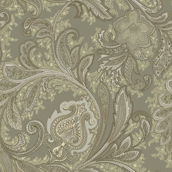 Galerie Wallcoverings Elegance Paisley Galerie Wallcoverings  Silver Grey   - DWP0355-02