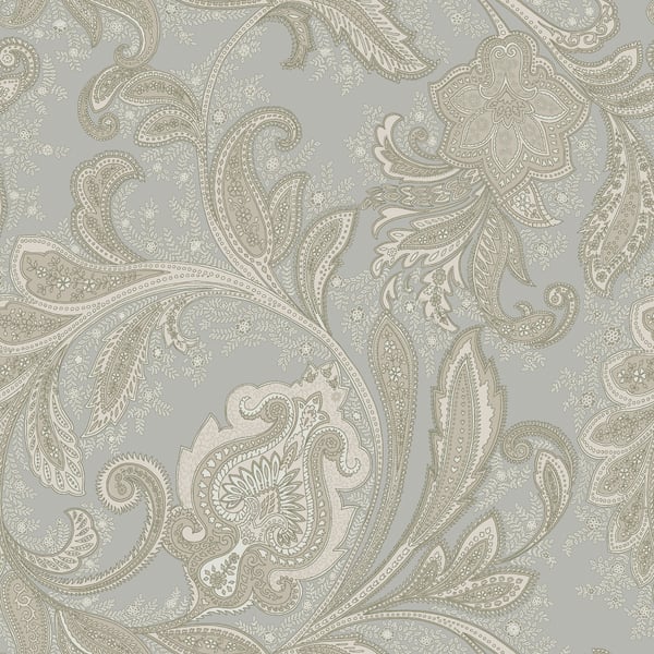 Galerie Wallcoverings Elegance Paisley Galerie Wallcoverings  Silver Grey   - DWP0355-04