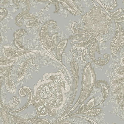 Galerie Wallcoverings Elegance Paisley Galerie Wallcoverings  Silver Grey   - DWP0355-04