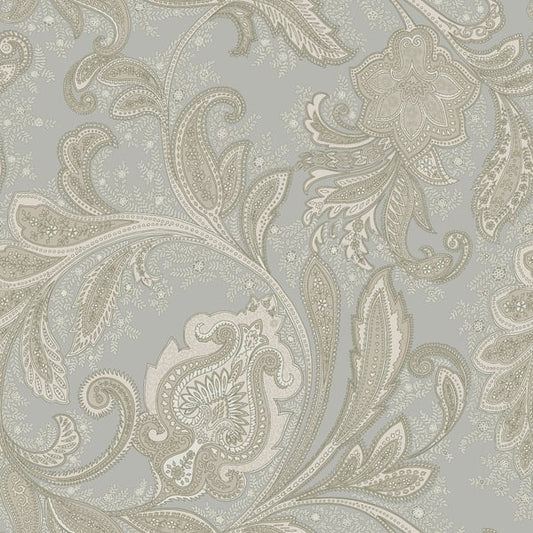 Galerie Wallcoverings Elegance Paisley Galerie Wallcoverings  Silver Grey   - DWP0355-04