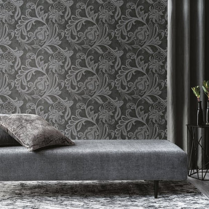 Galerie Wallcoverings Elegance Paisley Galerie Wallcoverings  Silver Grey   - DWP0355-05
