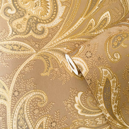 Galerie Wallcoverings Elegance Paisley Galerie Wallcoverings  Bronze, Brown   - DWP0355-06