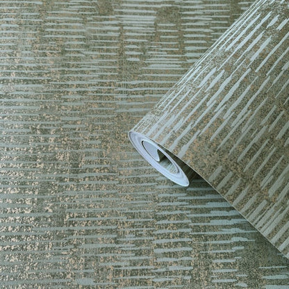 Galerie Wallcoverings Elegance Stripy Shimmer Galerie Wallcoverings  Green   - DWP0357-01