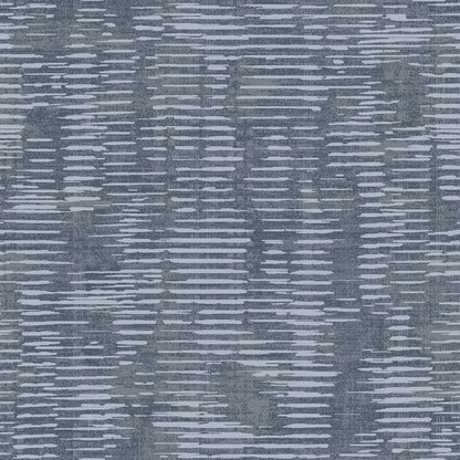 Blue-gray wallpaper with an irregular stripe pattern and subtle shimmer.