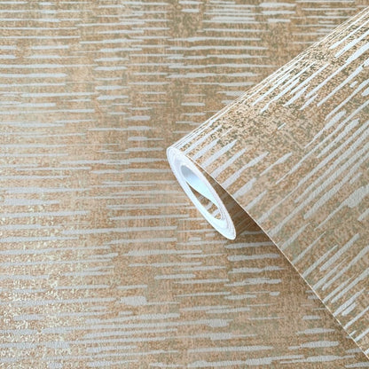 Galerie Wallcoverings Elegance Stripy Shimmer Galerie Wallcoverings  Gold   - DWP0357-07
