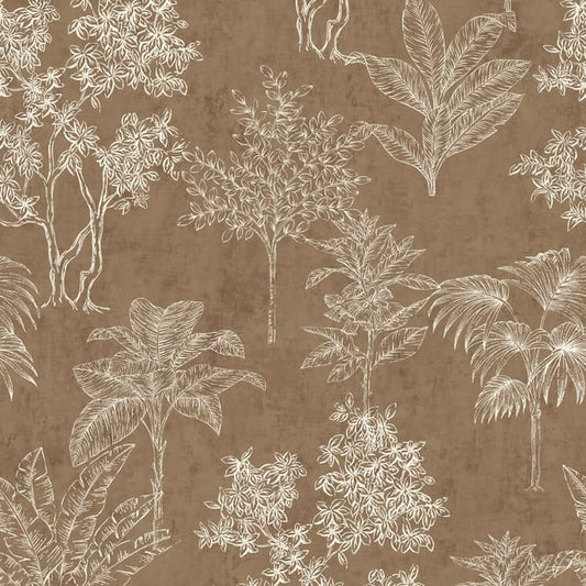 Galerie Wallcoverings Zen Floating Foliage Galerie Wallcoverings  Beige   - DWP0361-02
