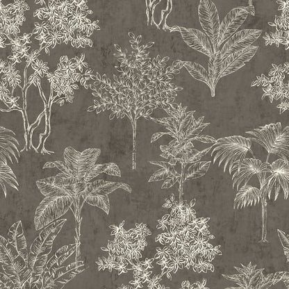 Galerie Wallcoverings Zen Floating Foliage Galerie Wallcoverings  Silver, Grey   - DWP0361-05