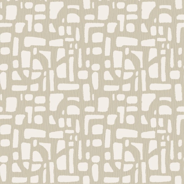 Galerie Wallcoverings Zen Chunky Geo Galerie Wallcoverings  Cream   - DWP0364-02