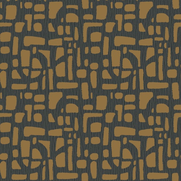 Galerie Wallcoverings Zen Chunky Geo Galerie Wallcoverings  Rose, Gold   - DWP0364-04