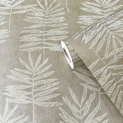 Galerie Wallcoverings Zen Tumbling Leaf Galerie Wallcoverings  Cream   - DWP0365-03