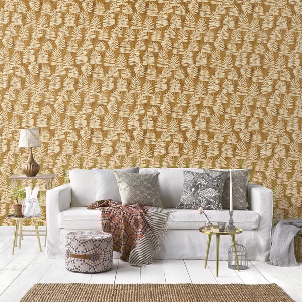 Galerie Wallcoverings Zen Tumbling Leaf Galerie Wallcoverings  Gold   - DWP0365-04