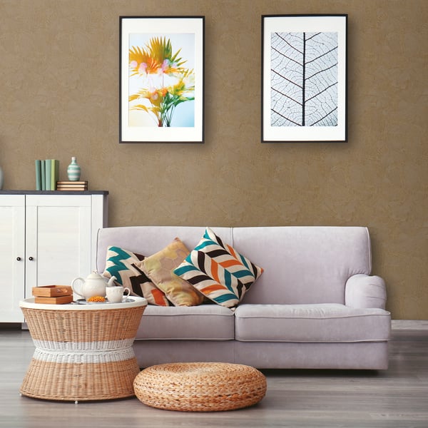 Galerie Wallcoverings Zen Plaster Fan Galerie Wallcoverings  Rose, Gold   - DWP0366-05