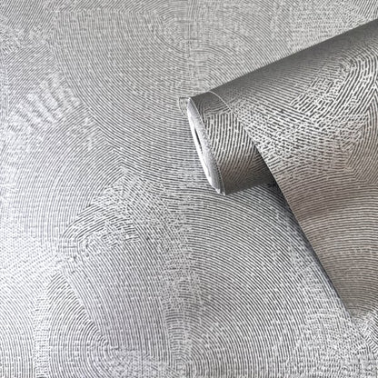 Galerie Wallcoverings Zen Plaster Fan Galerie Wallcoverings  Silver, Grey   - DWP0366-07
