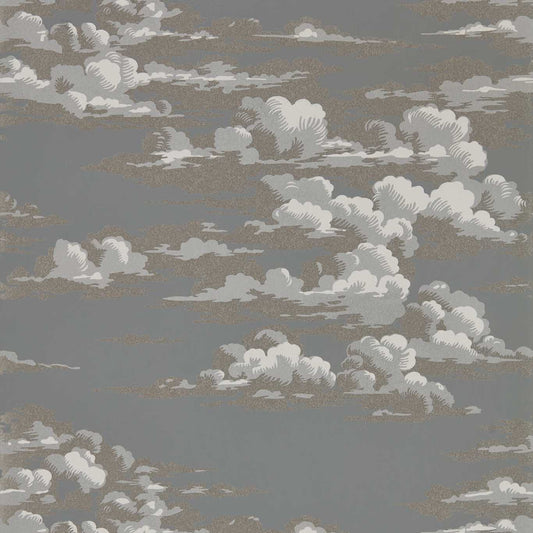 SANDERSON Silvi Clouds  Wallpaper Other Taupe Grey  Rotary/Gravure Wide Width Printed Wallpaper - DYSI216603