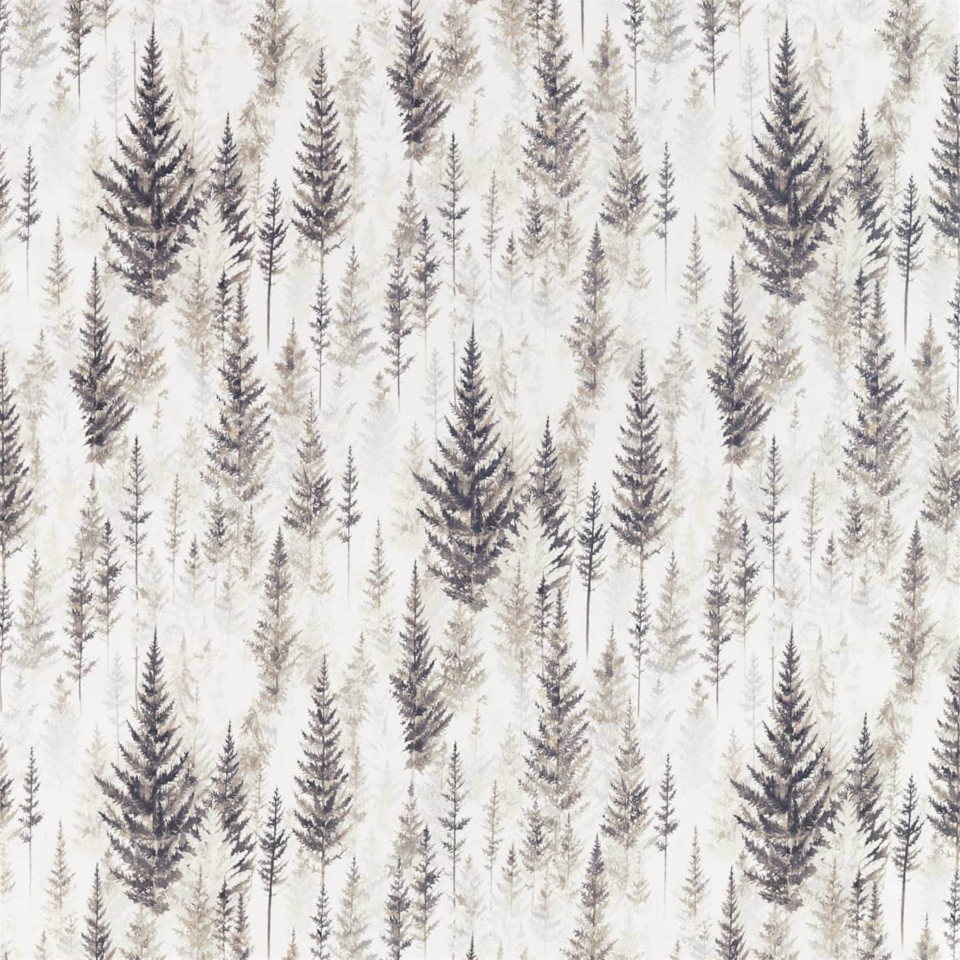 SANDERSON Juniper Pine Fabric Leaves , Trees Elder Bark   - DYSI226535