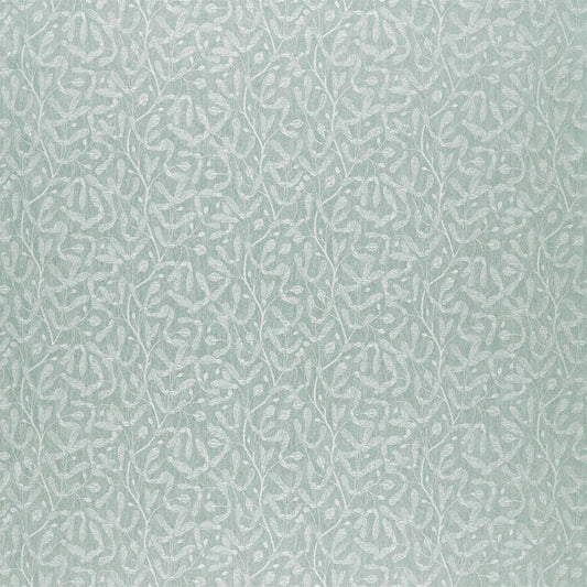 Sage green Sanderson Elysian Trailing Sycamore Weave DYSI236734 linen-viscose-cotton upholstery fabric with woven sycamore-seed jacquard texture — great for curtains, pillows, cushions or upholstery.