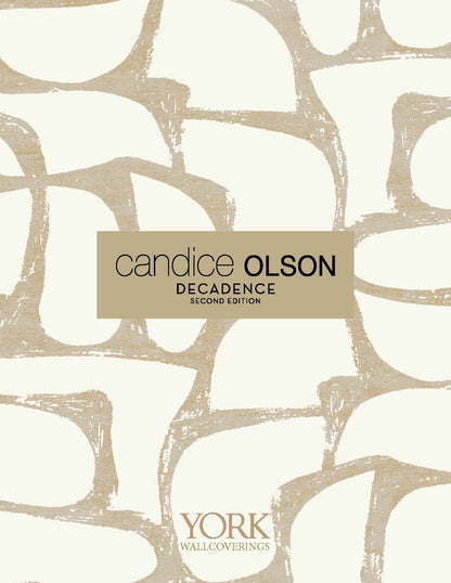 York Wallcoverings Candice Olson Decadence II Horizons Cream Wallpaper Modern Textures Whites and Off-Whites   - DF3383