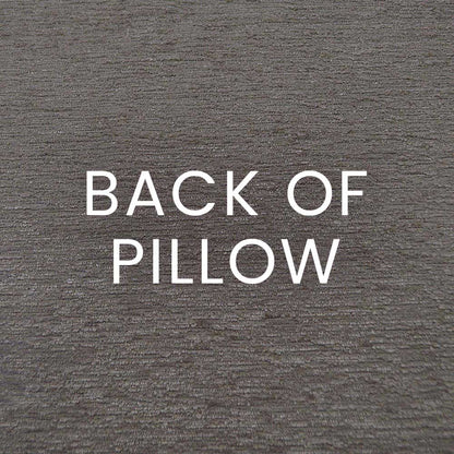 Back of Registan pillow with taupe textured fabric and 'BACK OF PILLOW' text, 24" x 24