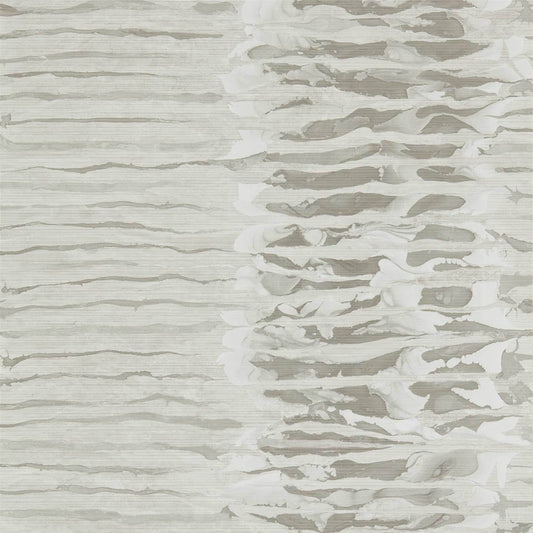HARLEQUIN Ripple Stripe Wallpaper Stripes Mist  Gravure Wide Width Vinyl - EANW112580