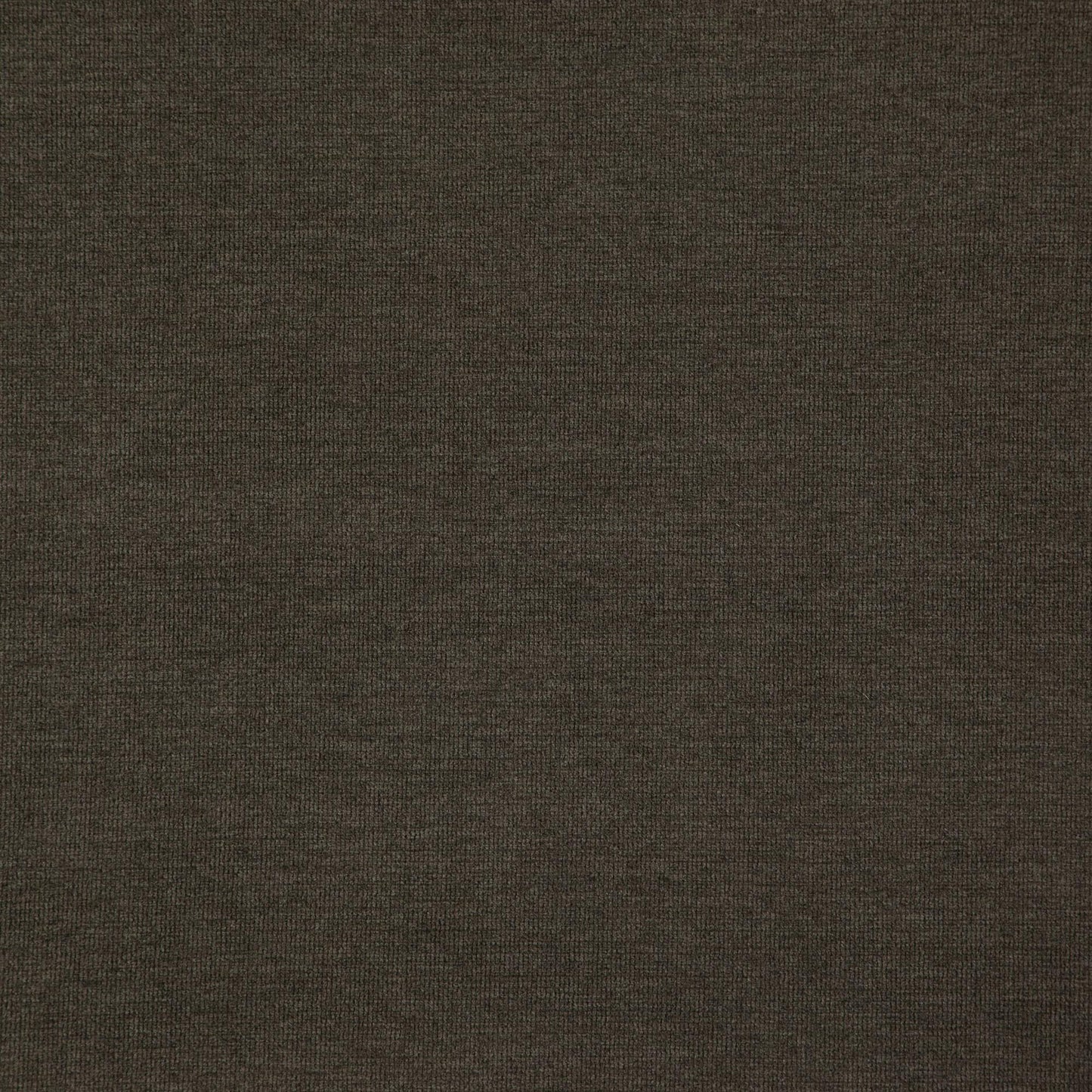 Dark brown chenille fabric swatch with subtle texture, suitable for upholstery & clothing.