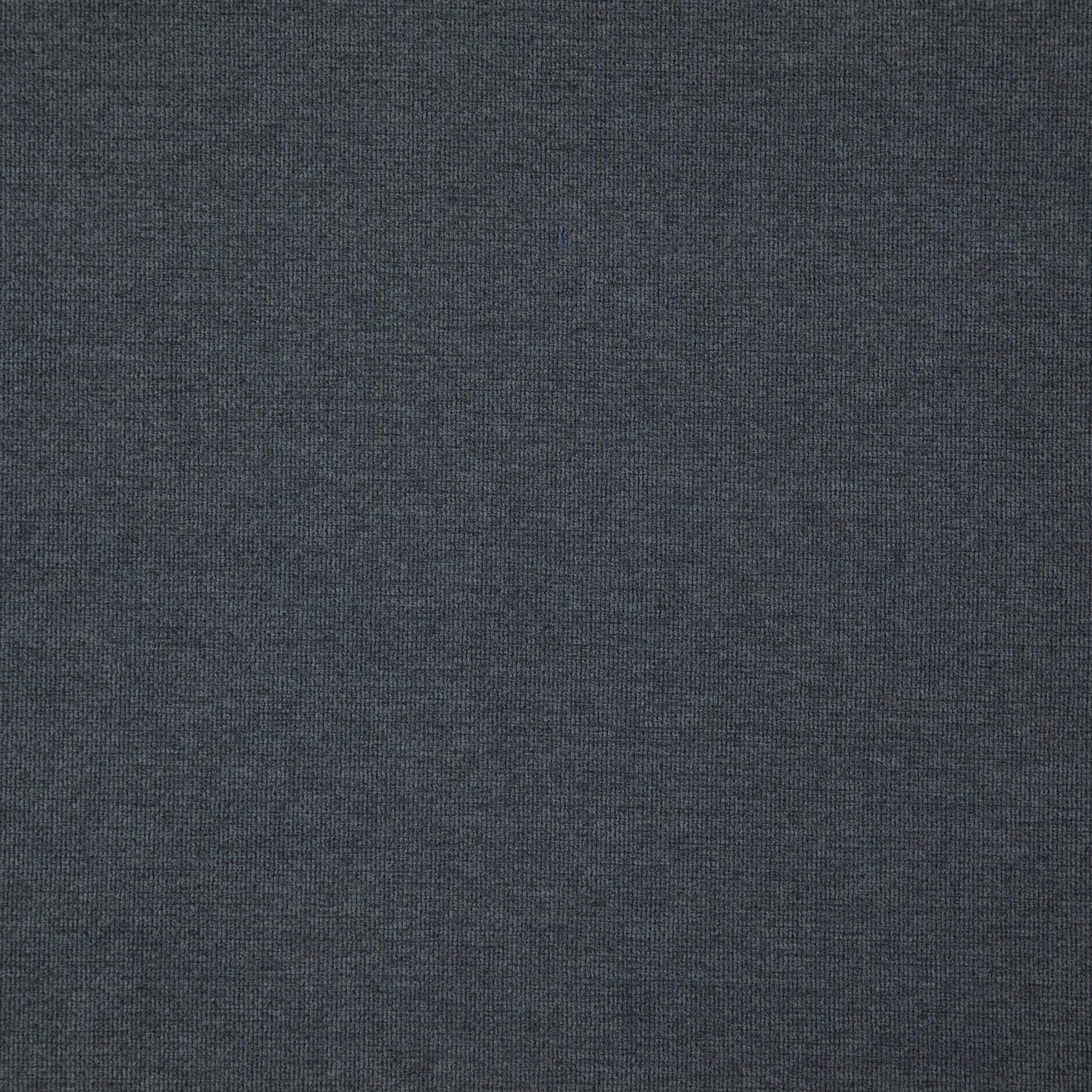 Blue chenille fabric close-up; plain blue color with a soft, textured surface.