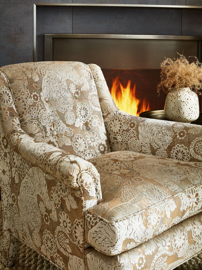 SCALAMANDRE  SIBERIAN TIGER FABRIC WHITE TAWNY   - EA 000118V1 NEW SKU # EA18V10001