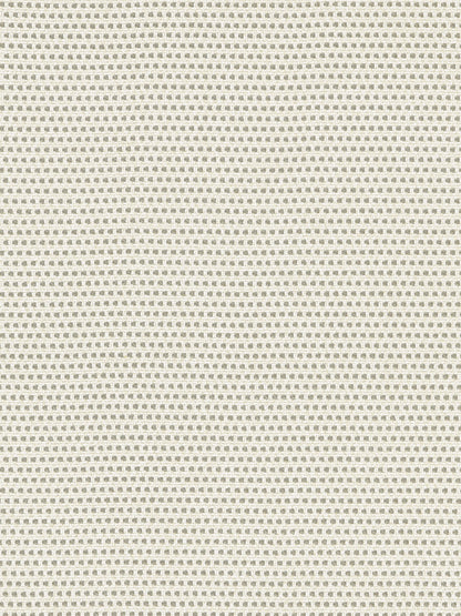Cream linen fabric with a tiny gray dotted weave; subtle, textured fabric suitable for upholstery or drapes.
