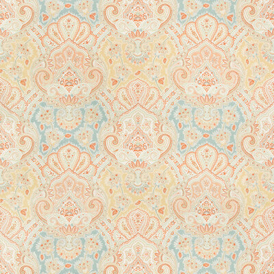 KRAVET BASICS PRINT PAISLEY ORANGE,RED,GREEN   - ECHOCYPRUS.12.0