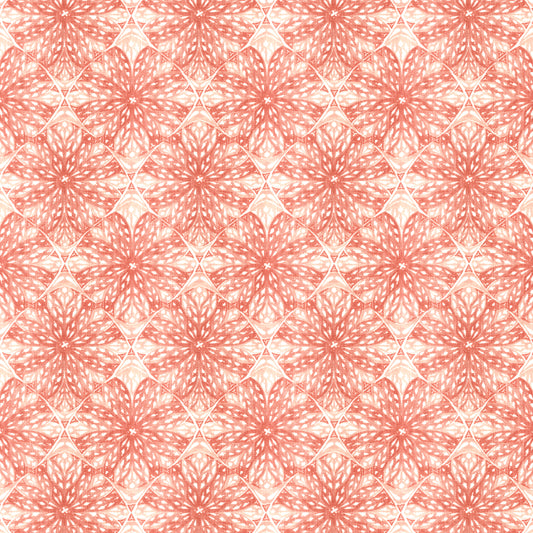 STOUT TEXTILES  MULTIPURPOSE,PRINT TRANSITIONAL,, FLORAL SALMON   - EDEL-1