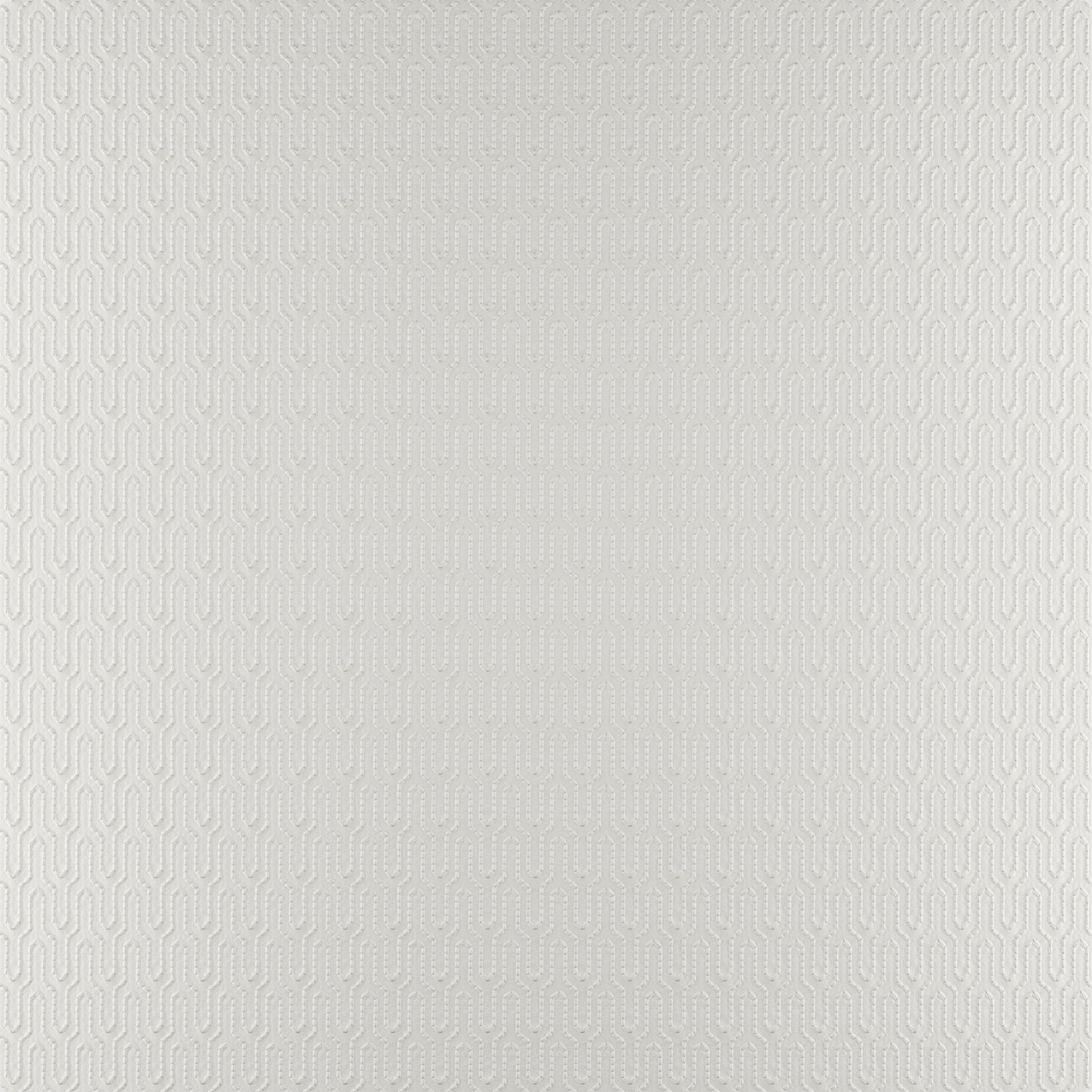 Light gray textured pattern with interlocking wave motif; embossed look, suitable for upholstery or wallpaper.