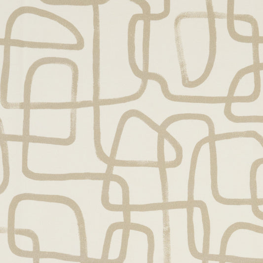 JF Fabrics EDISON 32 Fabric Abstract, Modern White, Beige  Print - 9285432 J9421