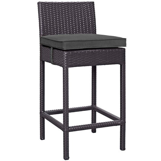 Modway Outlet Convene Outdoor Patio Fabric Bar Stool by Modway  Outdoor Furniture Furniture Espresso Charcoal - EEI-1006-EXP-CHA